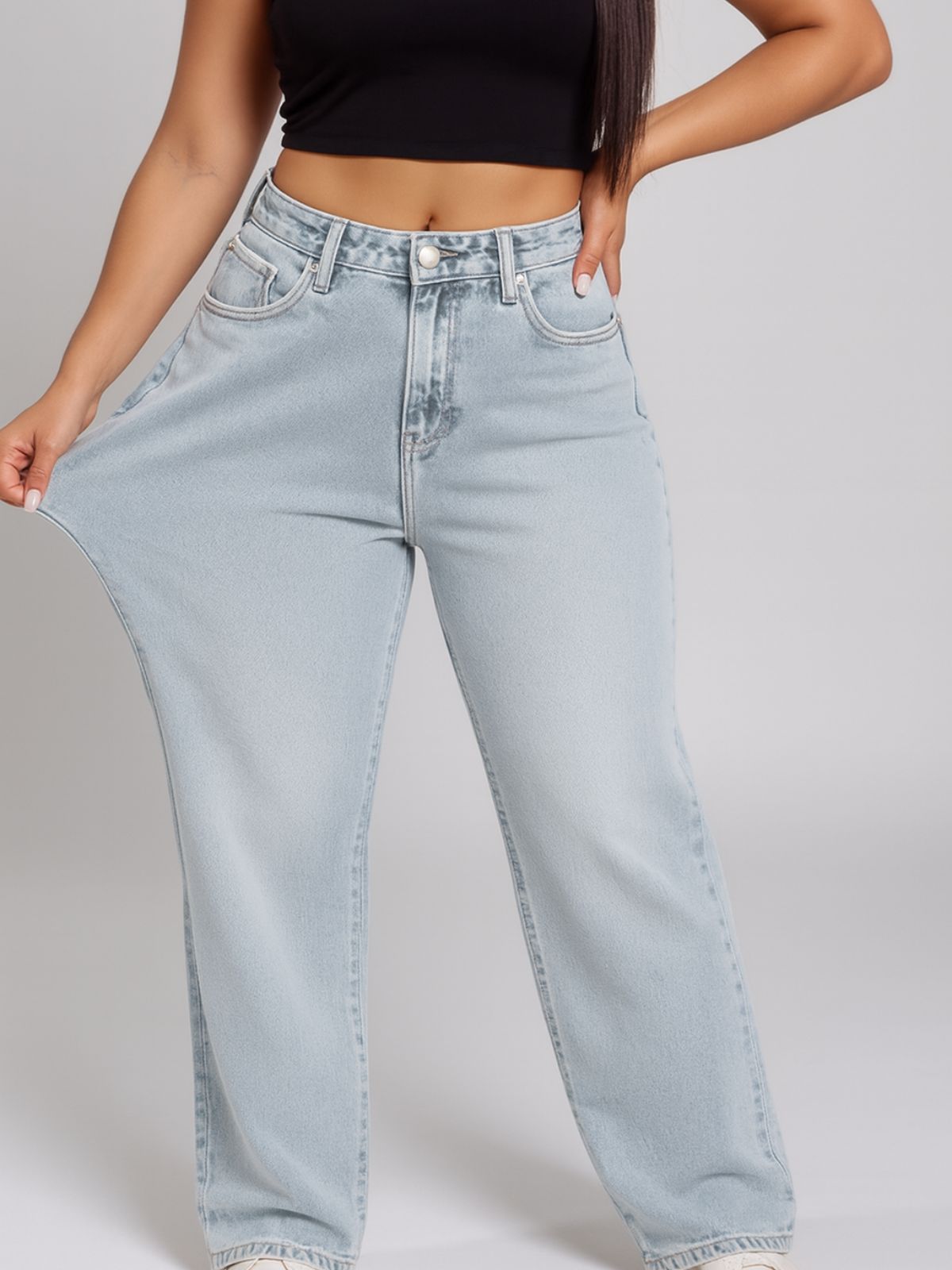 Denim-look Sweatpants